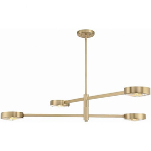 Orson - 4 Light Chandelier In Modern Style-9 Inches Tall and 54 Inches Wide - 1279627