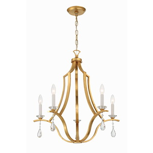 Perry - 5 Light Chandelier-27 Inches Tall and 25.5 Inches Wide