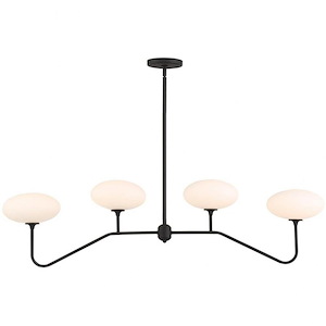 Parker - 4 Light Linear Chandelier In Classic Style - 15.12 Inches Wide By 14.12 Inches High