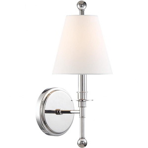 Riverdale 1-Light Wall Sconce in Traditional Style including 2 Stem Styles - 6 Inches Wide by 14.5 Inches High