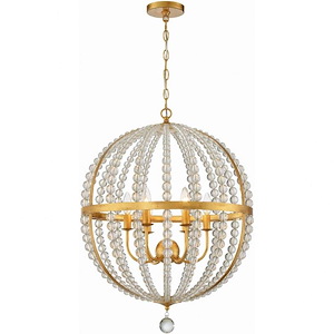 Roxy - 6 Light Chandelier In Traditional And Contemporary Style - 22 Inches Wide By 29.75 Inches High - 1208995