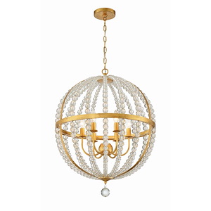 Roxy - 6 Light Chandelier In Traditional And Contemporary Style - 22 Inches Wide By 29.75 Inches High