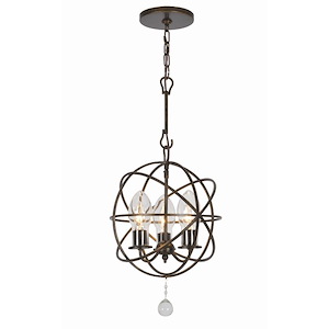 Solaris - Three Light Outdoor Chandelier In Minimalist Style - 12 Inches Wide By 16.5 Inches High