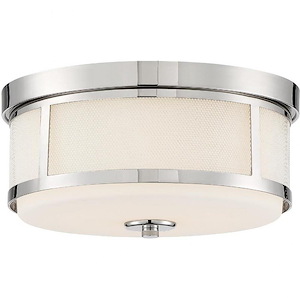 Trevor - 2 Light Flush Mount in Classic Style - 13.62 Inches Wide by 6.37 Inches High
