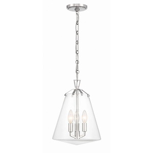 Voss - 3 Light Mini Chandelier-14.75 Inches Tall and 11 Inches Wide