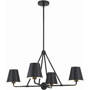 Xavier - 4 Light Chandelier In Traditional Style-17 Inches Tall and 31.75 Inches Wide