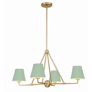 Xavier - 4 Light Chandelier In Traditional Style-17 Inches Tall and 31.75 Inches Wide - 1279558