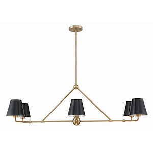 Xavier - 6 Light Chandelier In Modern Style-14.75 Inches Tall and 46 Inches Wide - 1279629