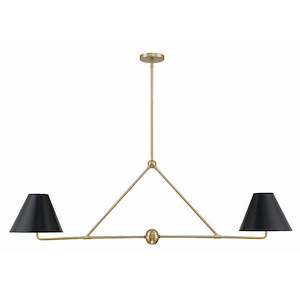 Xavier - 4 Light Chandelier In Modern Style-17 Inches Tall and 54 Inches Wide