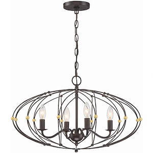 Zucca - 4 Light Chandelier In Classic Style - 24.5 Inches Wide By 14.25 Inches High - 1209085