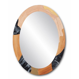 Patchwork - Oval Mirror In 31.75 Inches Tall and 23.75 Inches Wide