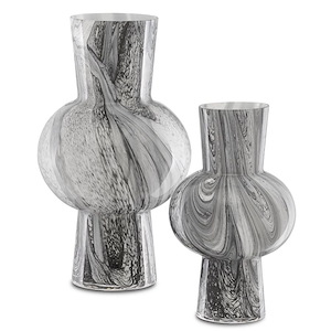 Stormy - 15.75 Inch Sky Glass Vase (Set of 2)