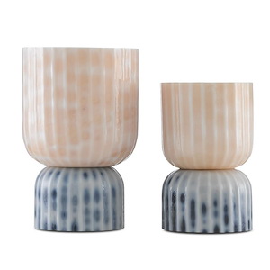 Palazzo Milky Glass - 9.25 Inch Vase (Set of 2)