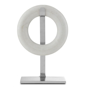 Circle of Life - Medium Marble Ring Sculpture-13.5 Inches Tall and 9 Inches Wide