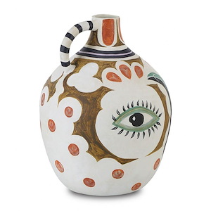 Hamsa Demijohn - Vase-14 Inches Tall and 10.25 Inches Wide