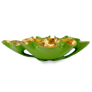 Wrapped Lotus Leaf - Bowl-2.25 Inches Tall and 11 Inches Wide