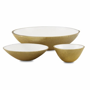 Banah - Bowl (Set of 3)-3.5 Inches Tall and 13 Inches Wide