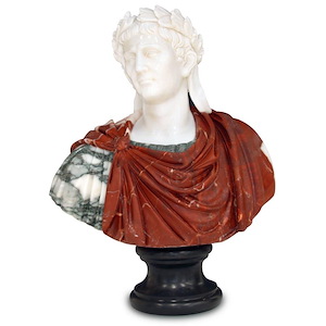 Cristos - Marble Bust Sculpture-27.5 Inches Tall and 21.5 Inches Wide