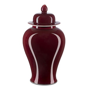 Oxblood - Medium Temple Jar-18.5 Inches Tall and 10.25 Inches Wide
