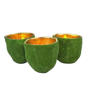 Jackfruit - Vase (Set of 3)-2.75 Inches Tall and 3 Inches Wide