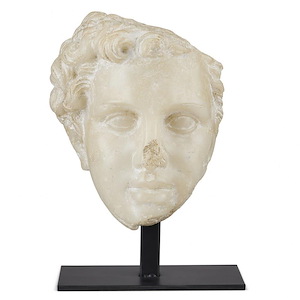 Greek Princess Head Fragment - Sculpture-8.5 Inches Tall and 6 Inches Wide