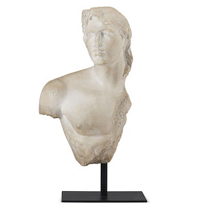 Young Royal Greek Torso - Sculpture-18 Inches Tall and 10.5 Inches Wide