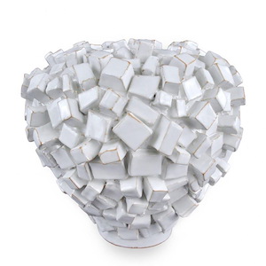 Sugar - Cube Vase-9.75 Inches Tall and 10.25 Inches Wide