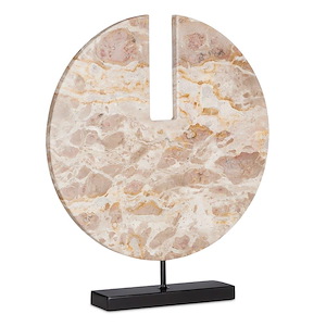 Anu Marble Disc - Sculpture In Contemporary Style-19.5 Inches Tall and 16.25 Inches Wide