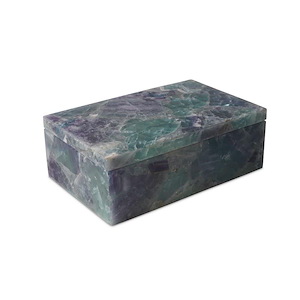 Fluorite - Box In Contemporary Style-2.5 Inches Tall and 7 Inches Wide