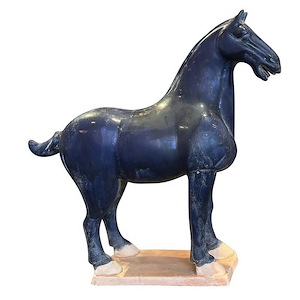 Tang Dynasty - Medium Horse Sculpture-16.5 Inches Tall and 17.25 Inches Wide