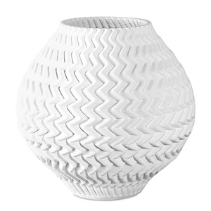 Plisse - Medium Vase In Contemporary Style-11 Inches Tall and 12 Inches Wide