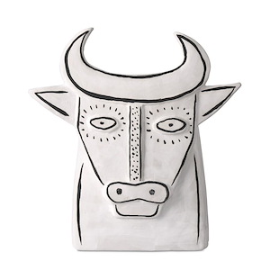 Thomas the Bull - Sculpture In Contemporary Style-12.5 Inches Tall and 11.5 Inches Wide