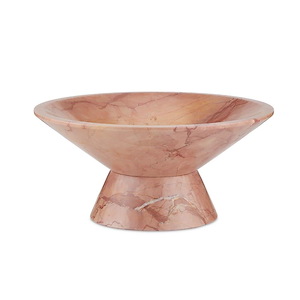 Lubo Rosa - Small Bowl In Modern Style-4.5 Inches Tall and 9.5 Inches Wide