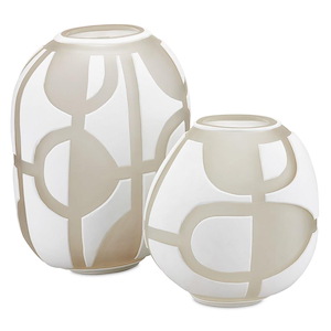 Art Decortif - Vase (Set of 2) In Contemporary Style-16 Inches Tall and 12.25 Inches Wide