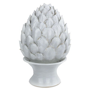 Ivory Artichoke - Sculpture-15.75 Inches Tall and 10 Inches Wide