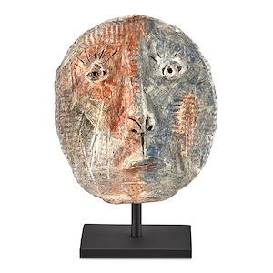 Artisan Small Face Disc - Sculpture-8.75 Inches Tall and 5.75 Inches Wide