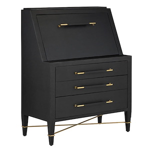 Verona - 3 Drawer Secretary Desk In Contemporary Style-46.5 Inches Tall and 36 Inches Wide - 1316531