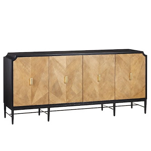 Kallista - 4 Door Credenza In Modern Style-36.5 Inches Tall and 80 Inches Wide