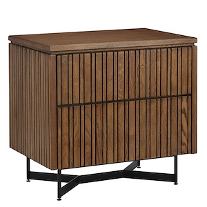 Indeo - 2 Drawer Nightstand In Modern Style-26.5 Inches Tall and 28.25 Inches Wide
