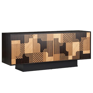Memphis - 4 Door Credenza In Modern Style-31.5 Inches Tall and 78.75 Inches Wide