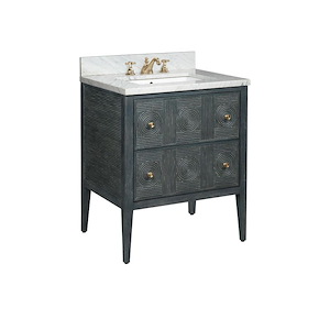 Santos - Vanity with Rectangular Undermount Sink-34 Inches Tall and 28 Inches Wide - 1348226