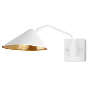 Serpa Whilte - 1 Light Swing Arm Wall Sconce-6 Inches Tall and 8 Inches Wide