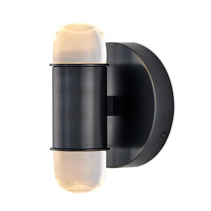 Capsule - 12W 2 LED Wall Sconce In Modern Style-10 Inches Tall and 7.5 Inches Wide
