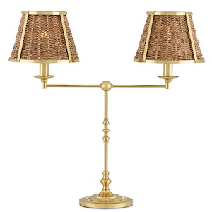 Deauville - 2 Light Desk Lamp In Traditional Style-25 Inches Tall and 26 Inches Wide