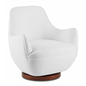Brene - Muslin Swivel Chair In 33 Inches Tall and 32 Inches Wide