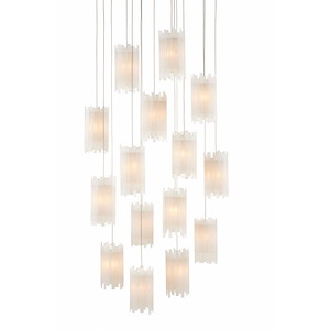 Escenia - 15 Light Round Multi-Drop Pendant In 10 Inches Tall and 21 Inches Wide