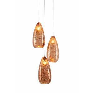 Rame - 3 Light Multi-Drop Pendant In 11.5 Inches Tall and 7.5 Inches Wide