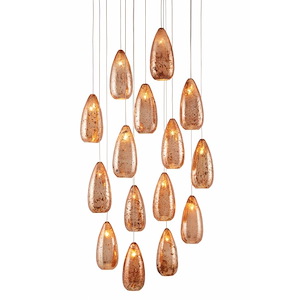Rame - 15 Light Round Multi-Drop Pendant In 11.5 Inches Tall and 21 Inches Wide - 1087630