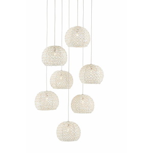 Piero - 7 Light Multi-Drop Pendant In 8 Inches Tall and 13 Inches Wide