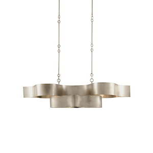 Grand Lotus - 6 Light Oval Chandelier-13.25 Inches Tall and 50.5 Inches Wide - 1297116